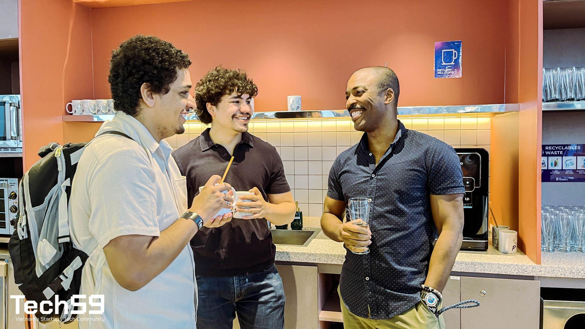 Professionals networking at a Tech59 startup community event in Vietnam